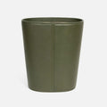 Asby Oval Leather Wastebasket