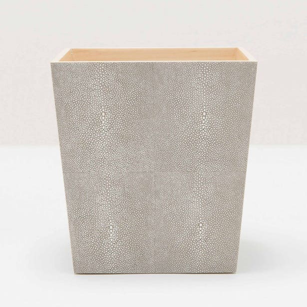 Crosby Faux Shagreen Wastebasket