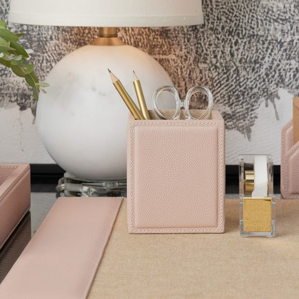 Asby Leather Desk Organizer Set