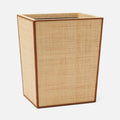 Hanford Raffia & Leather Wastebasket