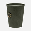 Ogden Round Leather Wastebasket