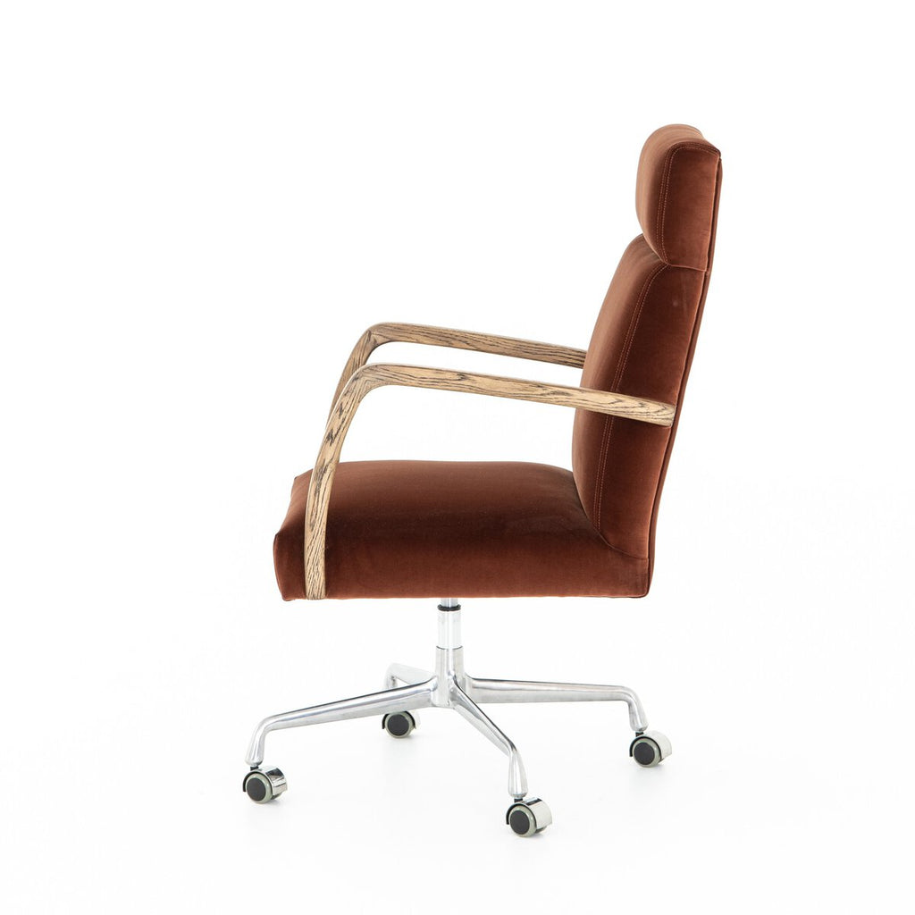 Bryson Auburn Velvet Desk Chair