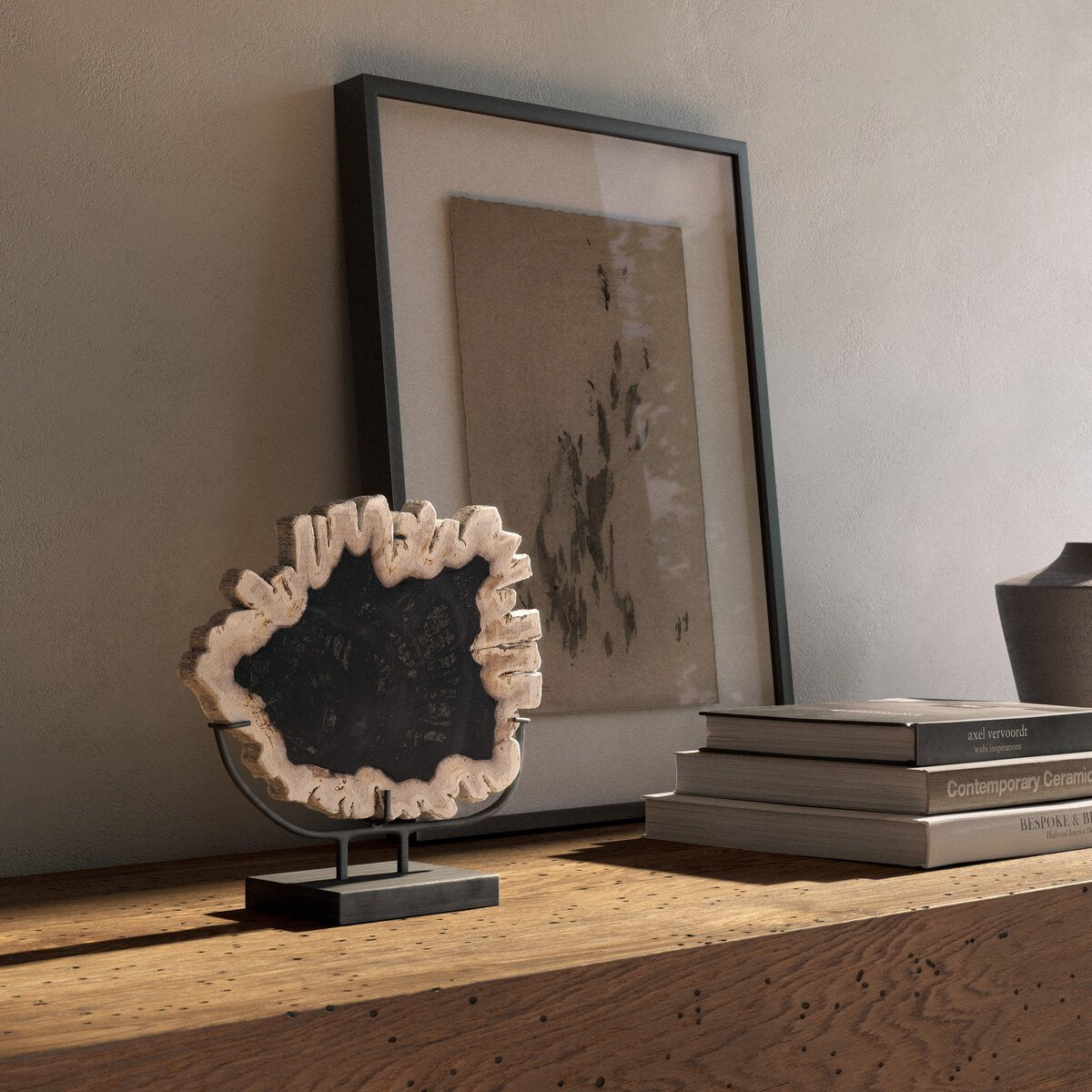 Petrified Wood Sculpture on Stand