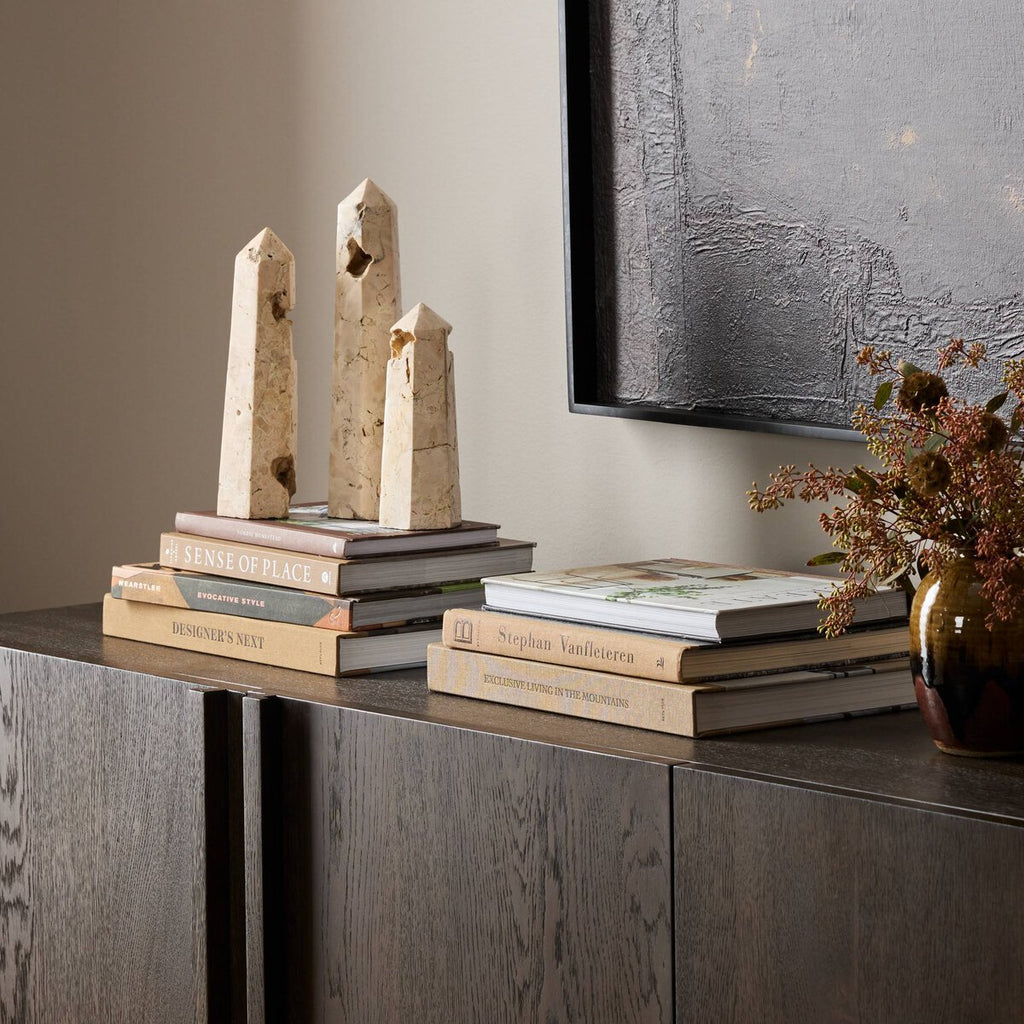 Travertine Obelisk Set of Three