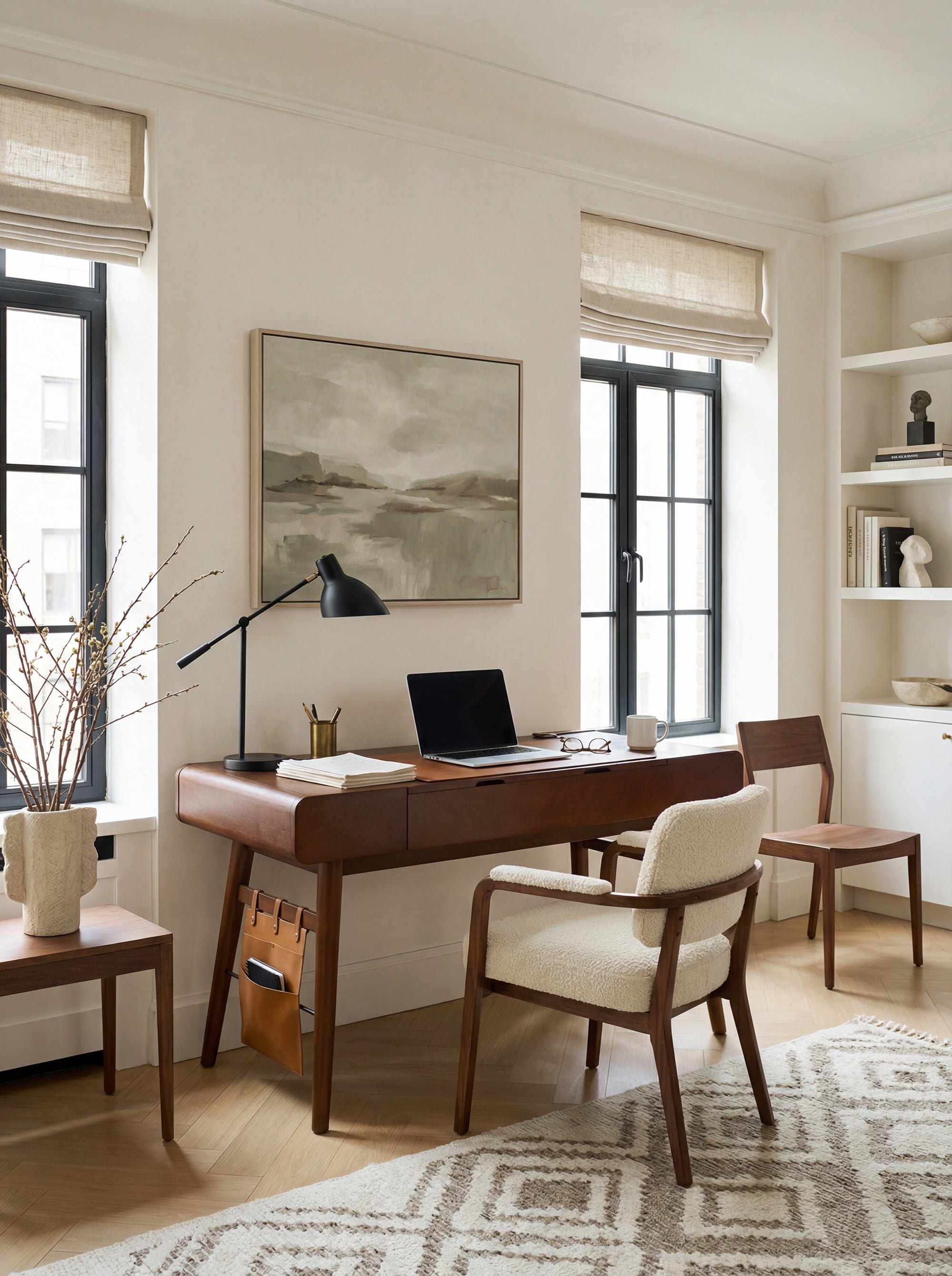 The Bowery Mid-Century Wood Lift Top Desk