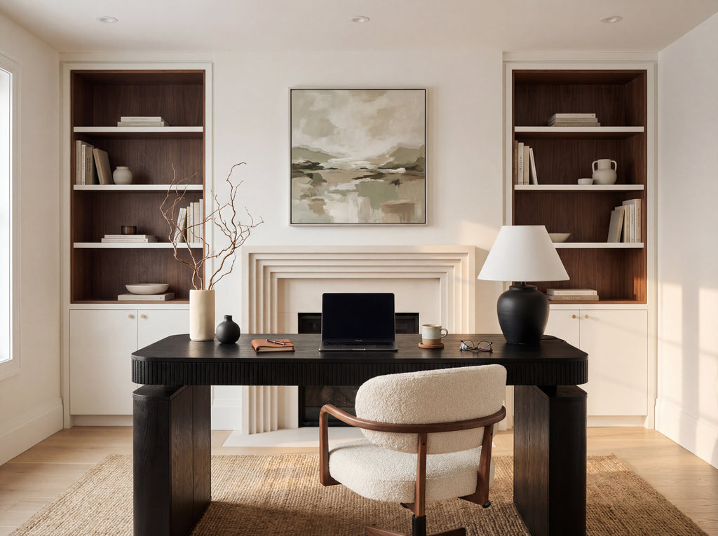 The Gramercy Fluted Wood Standing Desk