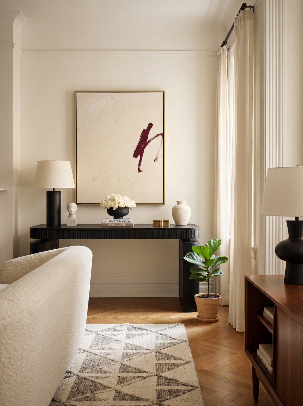 The Gramercy Fluted Wood Standing Desk