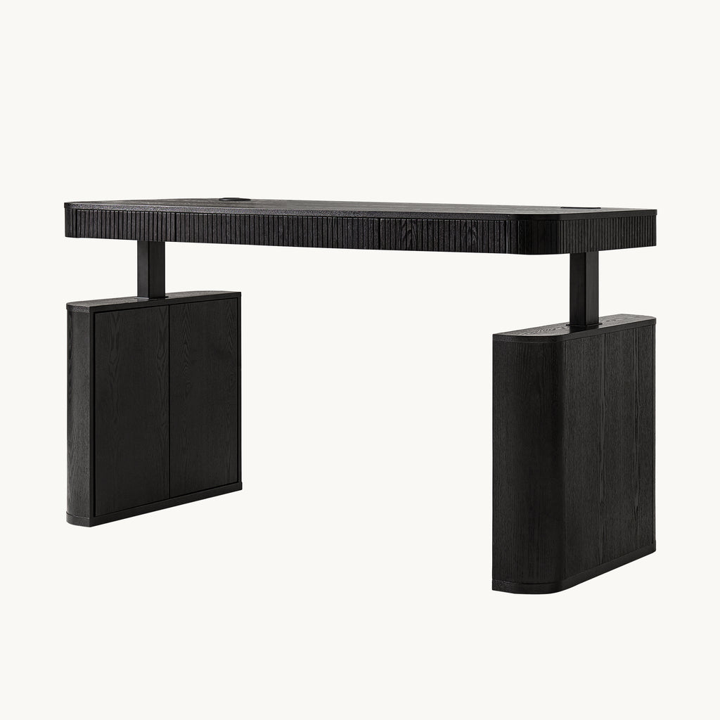 The Gramercy Fluted Wood Standing Desk