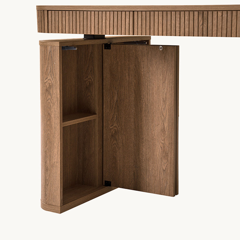 The Gramercy Fluted Wood Standing Desk