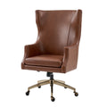Ivy Leather Wingback Office Chair