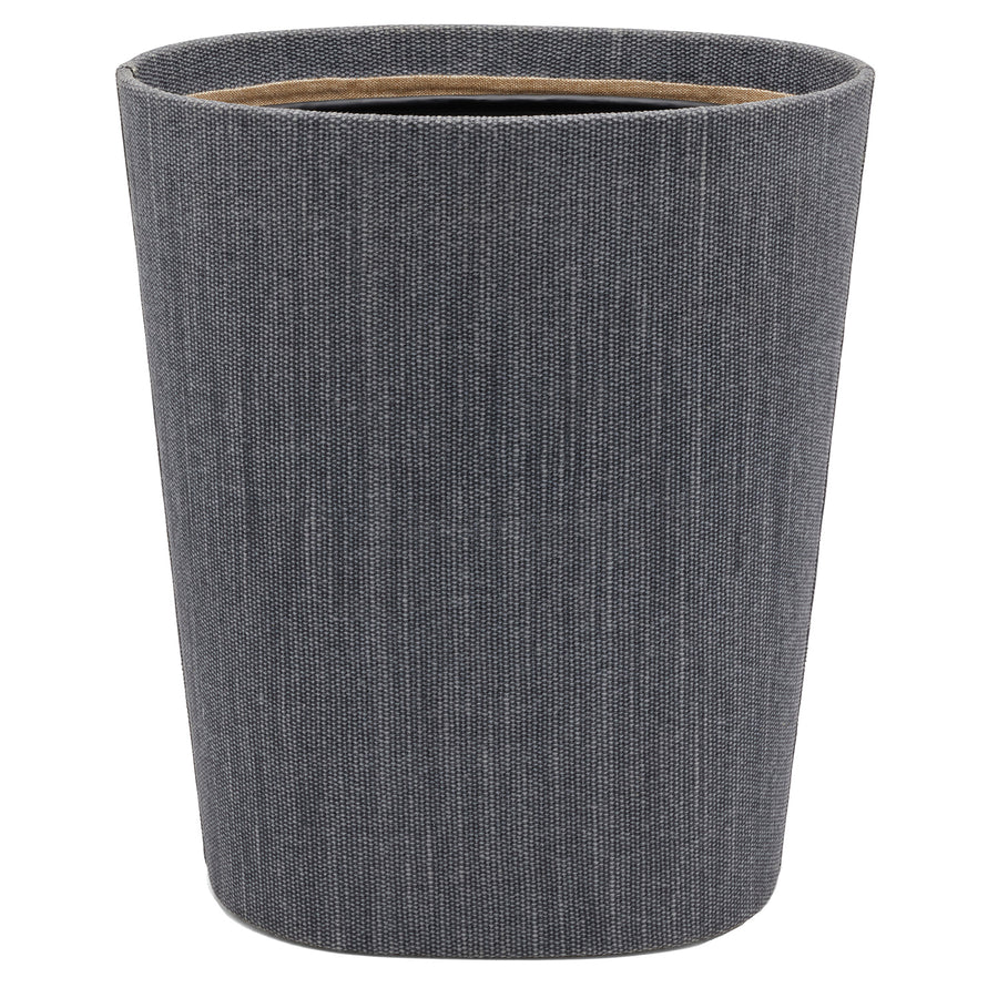 Galway Slate Blue Jute Wastebasket