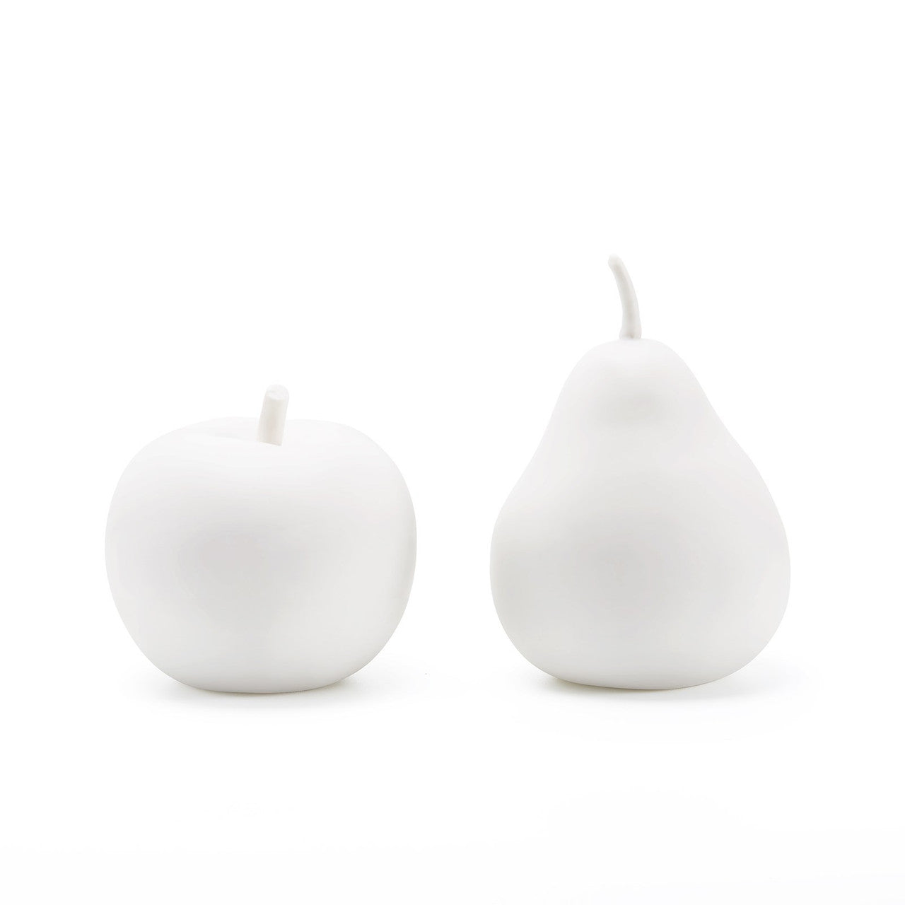 Apple & Pear Porcelain Objects (Set of Two)