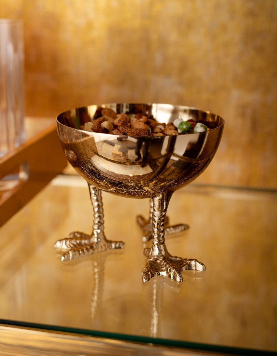 Daphne Brass Bird Footed Bowl