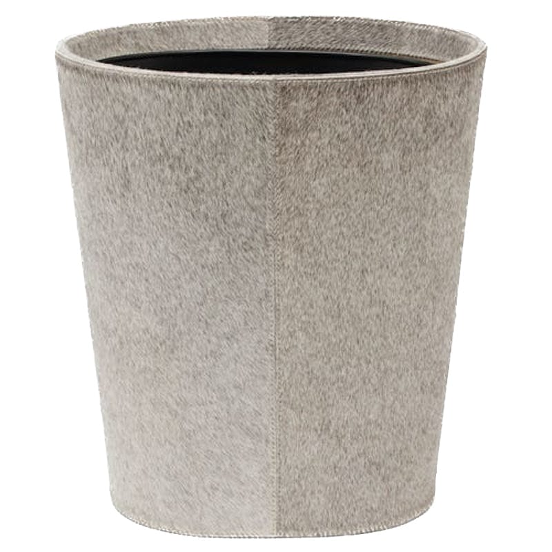 Hyde Hair-on-Hide Leather Wastebasket