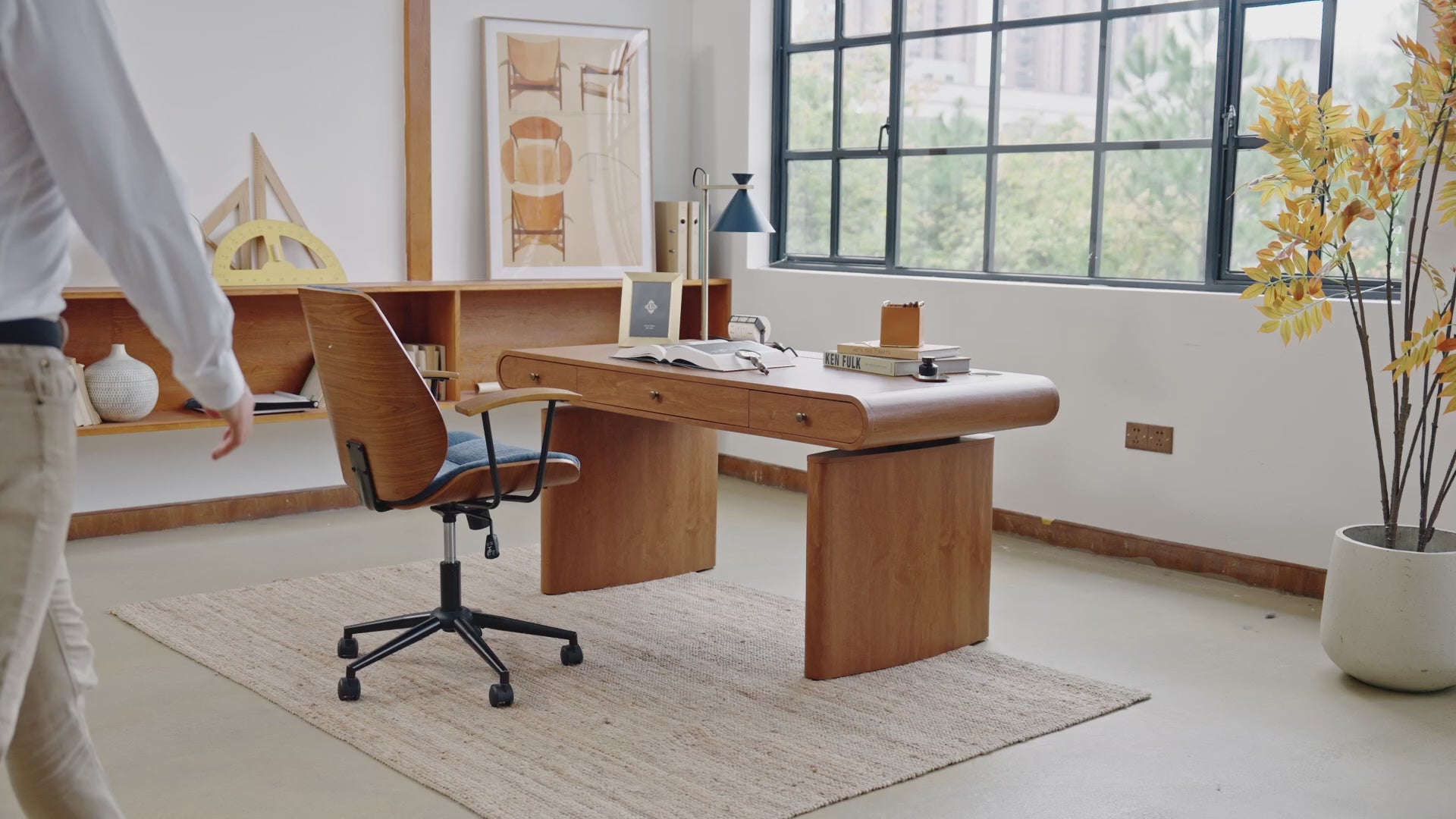 The Tribeca Mid-Century Wood Standing Desk